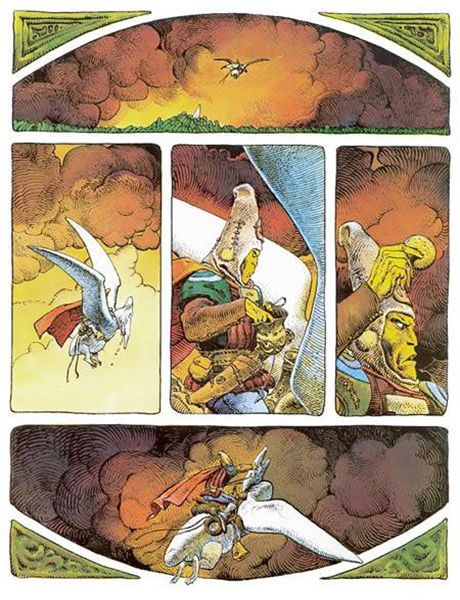 página de Arzach de Moebius