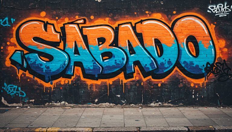 Sábado pintada en un muro