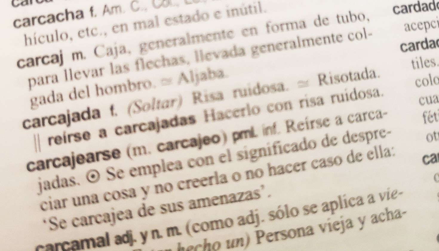 Palabras acabadas en j