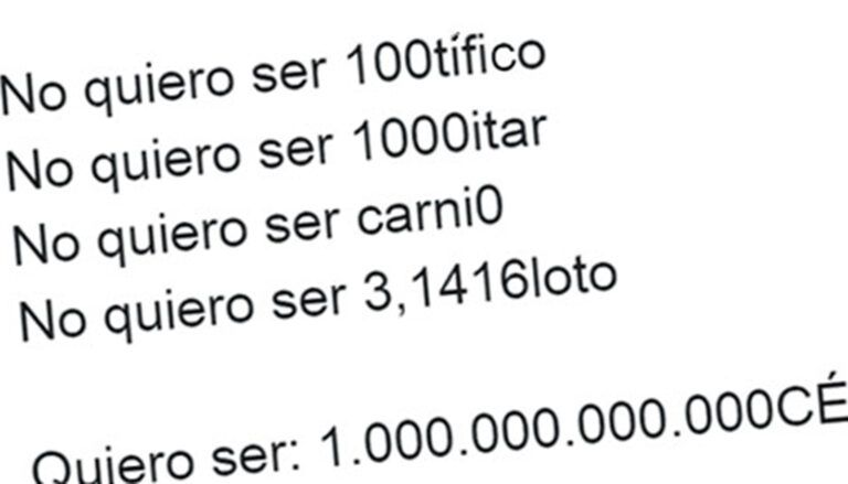 Textos alfanuméricos (2) numerograma