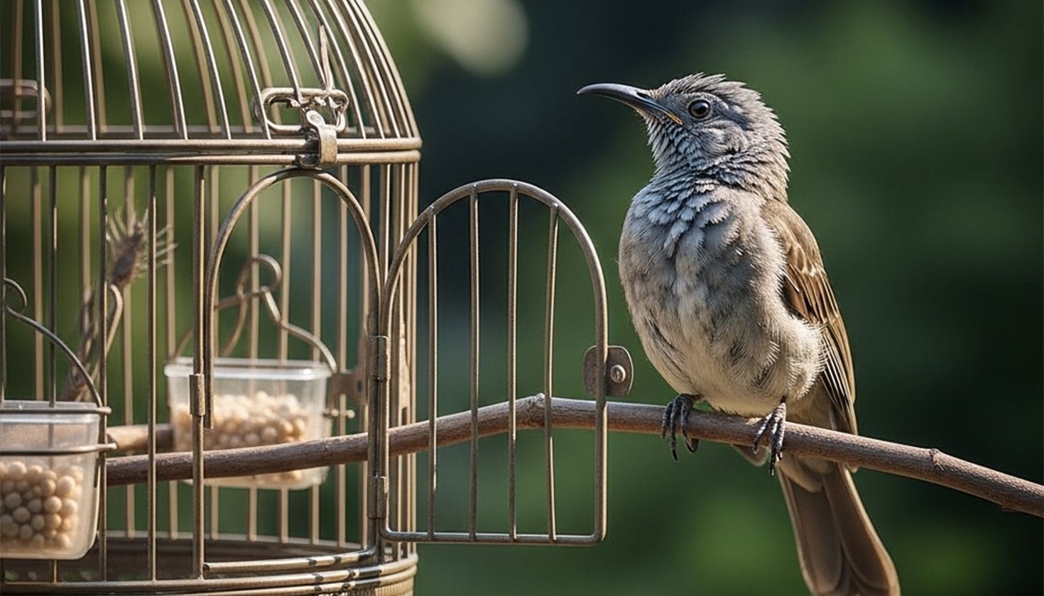 Pájaro viejo no entra en la jaula
