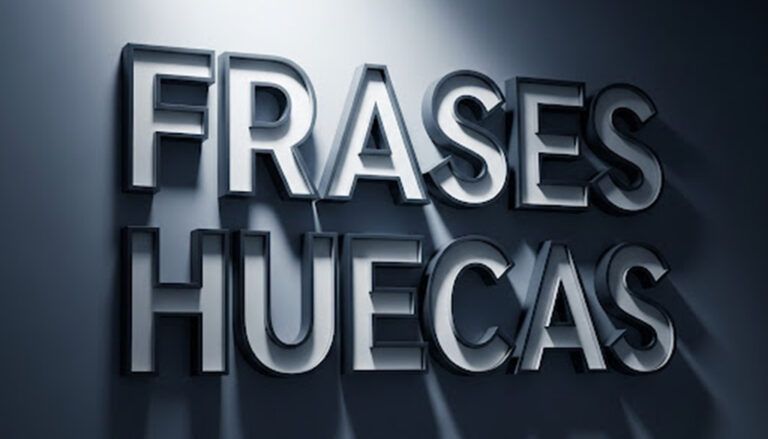 Frases huecas rótulo que dice "frases huecas"