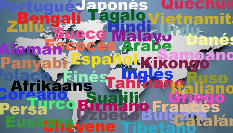 Modismos en diferentes idiomas mapamundi e idiomas