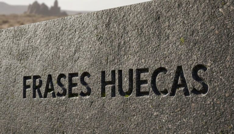 frases huecas grabadas en un muro de granito
